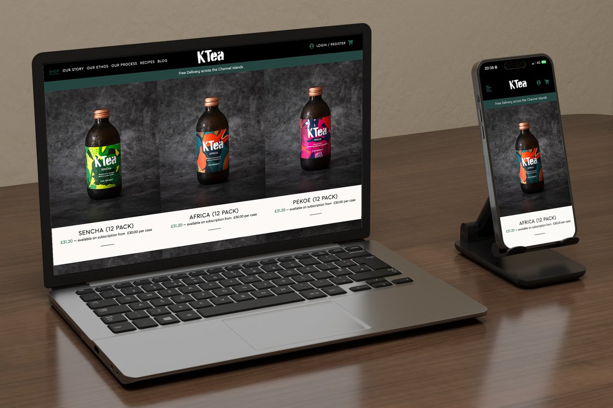 PremDigitalWeb's tweet image. New KTea Kombucha e-commerce site now live! 🍹 Selling premium kombucha across the Channel Islands: kteakombucha.com Need a high-performing website for your business? premierdigital.net #InvernessWebDesigners #Kombucha #ChannelIslands #WebDesign #Ecommerce