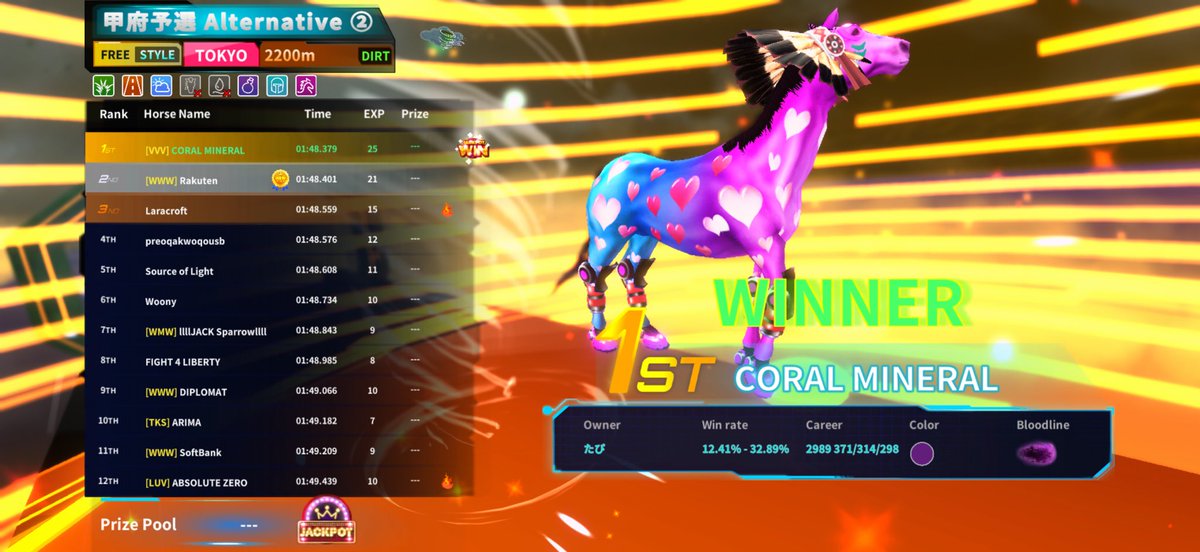 ありがとうございます🥹🥹🥹
まさかのDMで
ミ十🎫ゲット出来るとは😳
#レベル上げて良かった
#メタホース
#METAHORSE