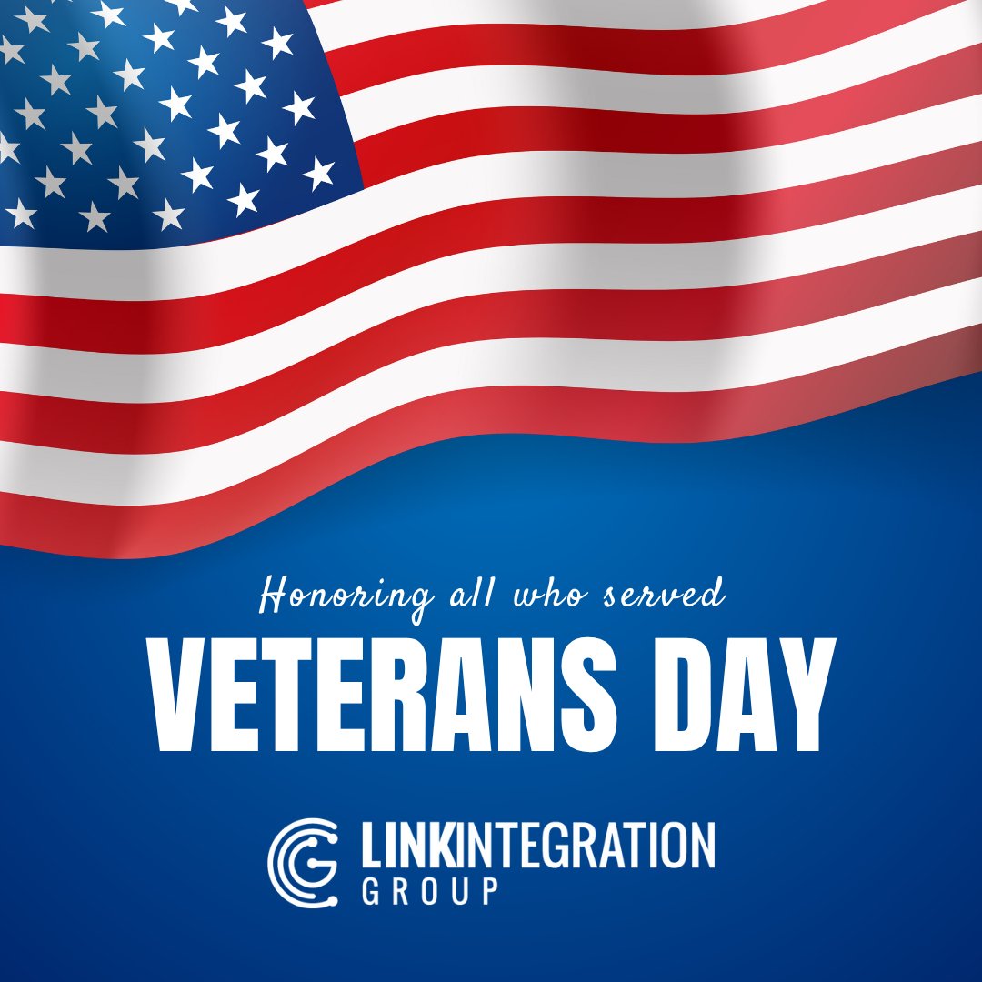 linkintegration's tweet image. Today, we take a moment to honor the courageous men and women who have proudly served our nation. We thank you for your service and sacrifice. 🇺🇸 #VeteransDay