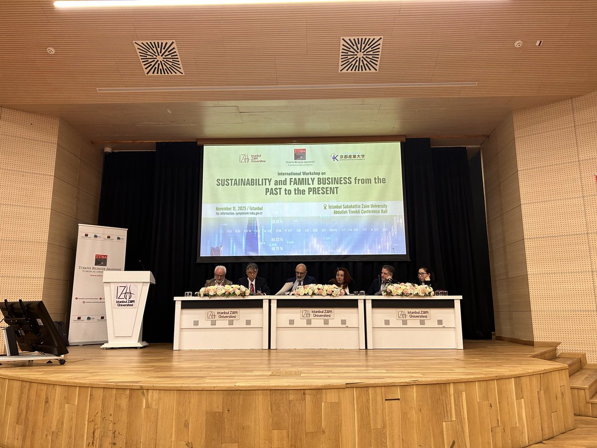 Öğleden sonraki ilk oturumda Japonya, Finlandiya, Kırgızistan ve Türkiye’deki Aile İşletmeleri ve Sürdürülebilirlik konularında tebliğler sunuldu