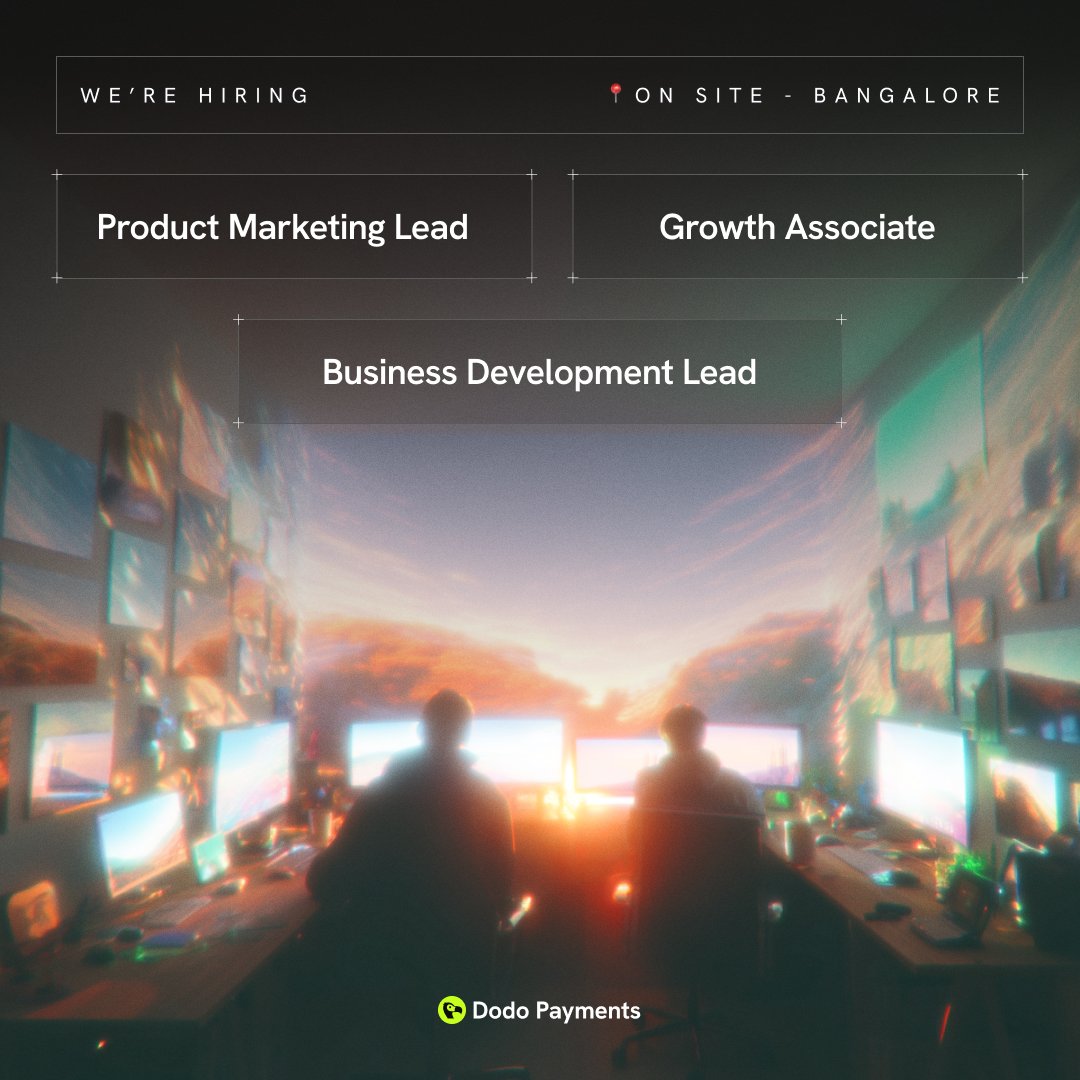 🚀 We’re hiring for multiple roles at <a href="/dodopayments/">Dodo Payments</a>
 
Why join?
1. Build the future of how AI companies manage pricing, billing &amp; payments
2. Work directly with founders and high talent density team
3. Eager to make a dent in this universe by building something generational

1️⃣