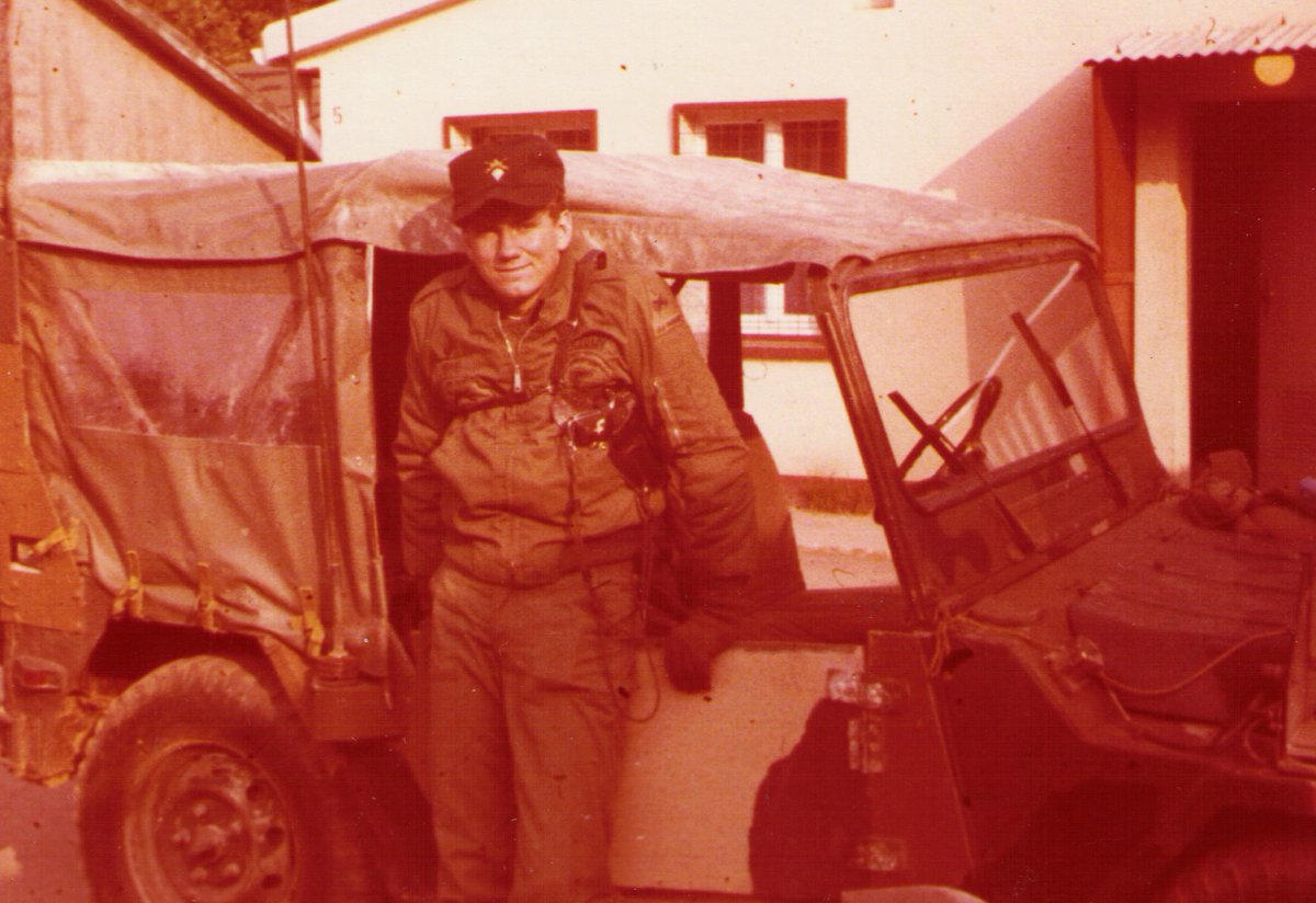 #veteransday Me and a patrol gun jeep, Iron Curtain 1979. A lot of people stood guard here to keep the Russians out. Now <a href="/POTUS/">President Donald J. Trump</a> Trump gave it all to Putin without the Russians ever having to fire a shot.
