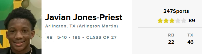 2027 RB <a href="/javian_jp/">Javian ”JP” Jones-Priest</a> on his game day experience for #TexasTech's win over BYU:

"I loved the game. It was loud and the student sections was going crazy! When I was walking up to get checked in, all of student sections was getting loud when they saw us walking up." #WreckEm #GunsUp