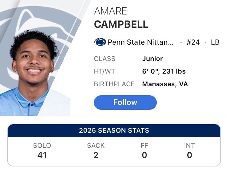 IanPurdy7's tweet image. Someone who deserves more recognition this year is Amare Campbell. He’s been a tackling machine. 

Keeping him around next year has to be top priority.