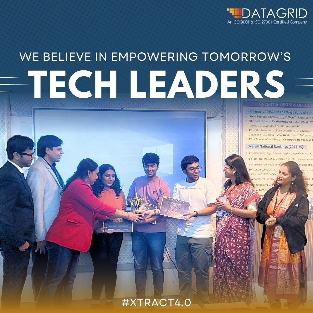 datagridsol's tweet image. Every innovation begins with a spark. 🔥
We believe in fueling that spark by empowering tomorrow’s tech leaders.

Delighted to be the Title Sponsor of Xtract 4.0 at D.J. Sanghvi College of Engineering — where young minds turned ideas into impact. 

#Datagrid #DJSanghvi #Xtract4.0