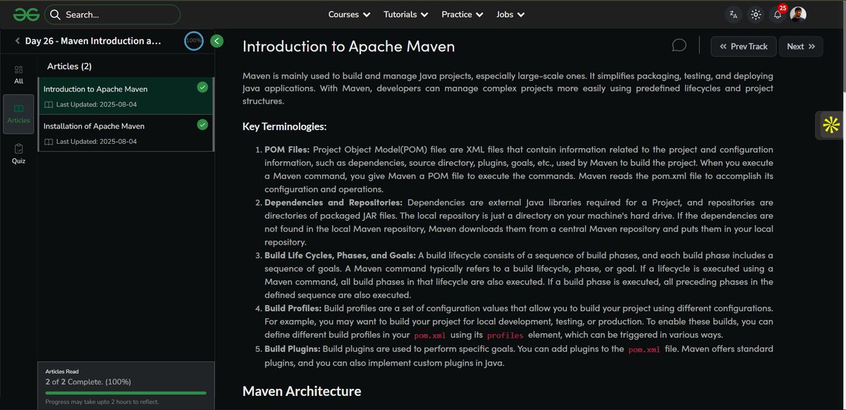 Dhyeychauhan3's tweet image. Day 26 of my #SoftwareTesting SkillUp Journey with
@geeksforgeeks 🚀
⚙️ Explored #ApacheMaven basics
🧠 Learned its importance in managing Selenium project dependencies
✅ Installed &amp;amp; set up Maven successfully

#skillupwithgfg #nationskillup
🔗 lnkd.in/gMiiW3_n