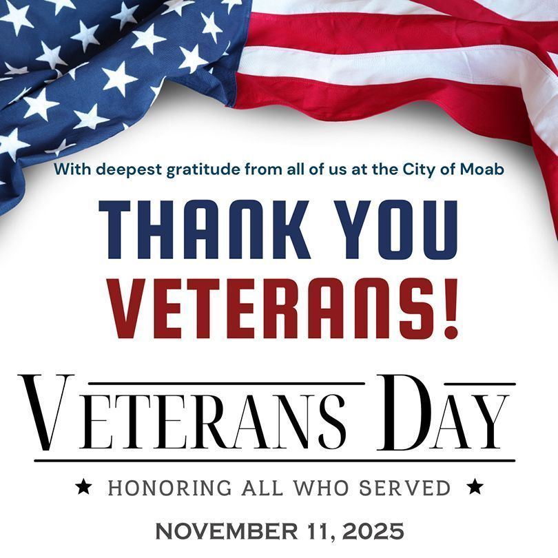 Happy Veterans Day! Celebrating and honoring our veterans ...
Join Utah American Legion Post 54 and VFW Post 10900 to honor our veterans at the annual Veterans Day ceremony on Tuesday, Nov. 11, at 11 a.m. at the Grand County Courthouse, 125 E. Center Street. Thank you, veterans.