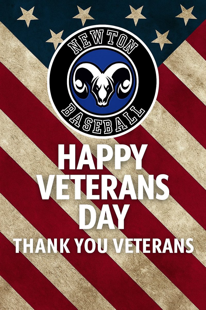 🇺🇸 Newton Baseball proudly honors all who have served.
Thank you, Veterans, for your courage, sacrifice, and commitment to our country! 💙⚾️