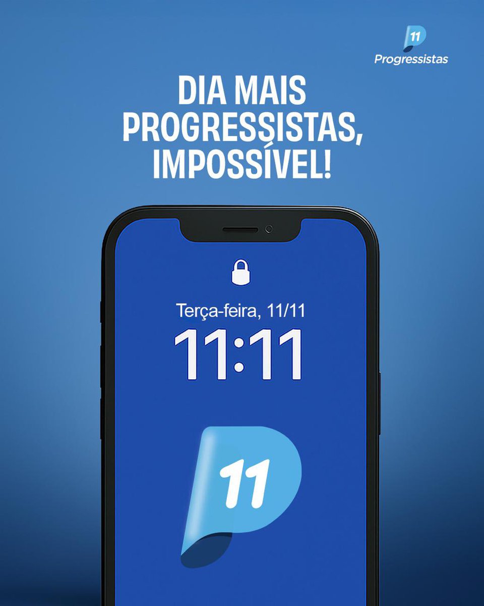 Passando aqui às 11h11 do dia 11/11 pra te chamar para fazer parte do partido que mais trabalha pelo Brasil.
Vem ser Progresisstas!
Filie-se: progressistas.org.br/filiacao/