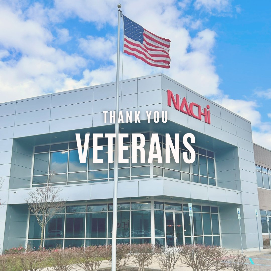 NachiRobotics's tweet image. Grateful for the brave men and women who have served our country. Thank you, veterans!