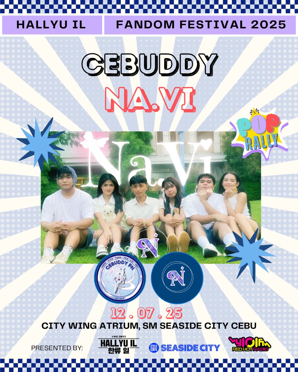 This year, Cebuddy and NA.VI unite for a stage-shaking showcase you won’t forget.
Catch the fusion, feel the fire—only at the HALLYU IL Fandom Festival: Pop Rally.

Sun, Dec 7, 2025
City Wing Atrium, <a href="/SMSeasideCebu/">SM Seaside City Cebu</a> 

<a href="/CeBuddyPH/">CeBuddy PH</a> #Buddy #CeBuddy #NAVI