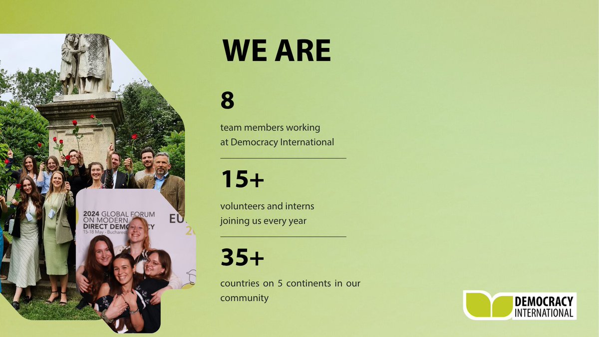 democracy_intl's tweet image. We’ve grown – and it’s time to reintroduce ourselves.
So… who are we? Swipe to learn more about Democracy International – what drives us and what we do to make our vision closer to reality.

Want to learn more about us? Link in bio.

#Democracy #CivicEngagement #GlobalChange