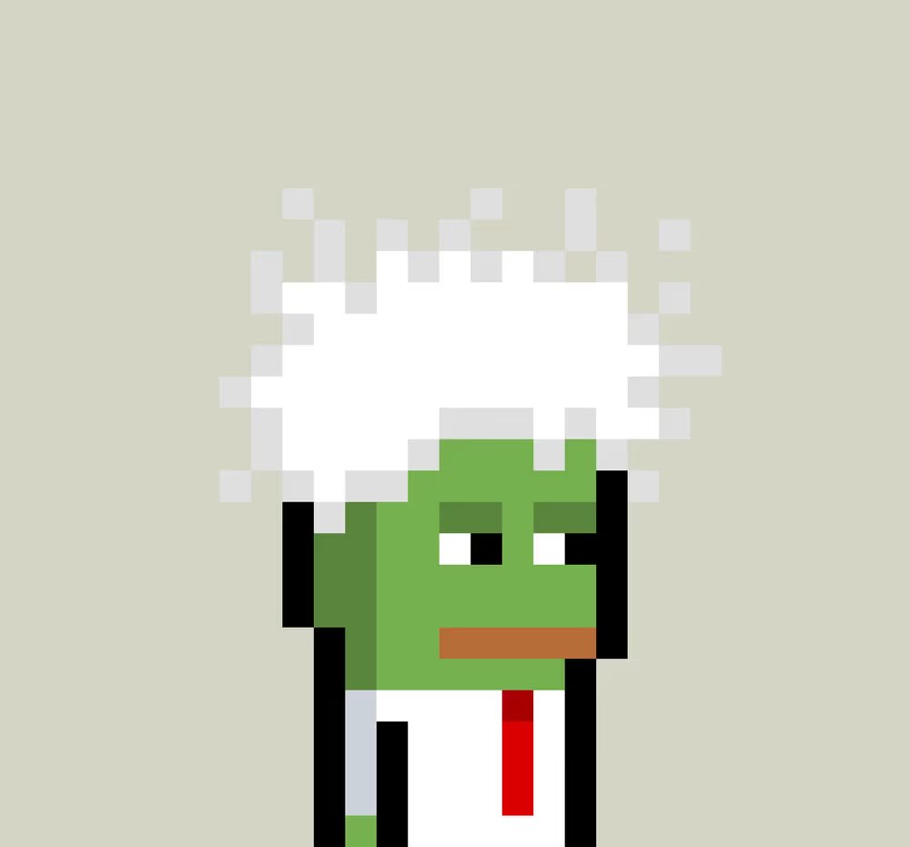 Albert Peepo Einstein 🧪🧪 🐸 

Only 221 left to mint 👀 3415/3636

opensea.io/collection/pee…