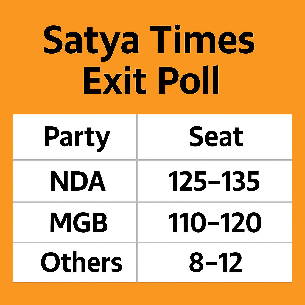 SatyaPra000's tweet photo. Bihar Election Exit Poll 

@RJDforIndia @BJP4India @BJP4Bihar @INCIndia @cpimspeak @iChiragPaswan @LJP4India https://t.co/pyXJIuFqqj