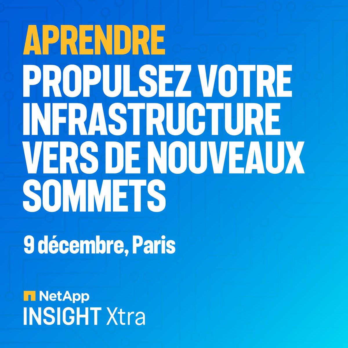 NetAppEMEA's tweet image. Le 9 décembre, nous réunissons les plus grands experts en IA, données et cloud lors de l&apos;événement #NetAppINSIGHTXtra à Paris, avec des personnalités de premier plan telles que :

🔹 GabieBoko, NetApp
🔹 Russell Fishman, NetApp
🔹 Friedemann Kurz, @PorscheRaces

Inscrivez-vous…