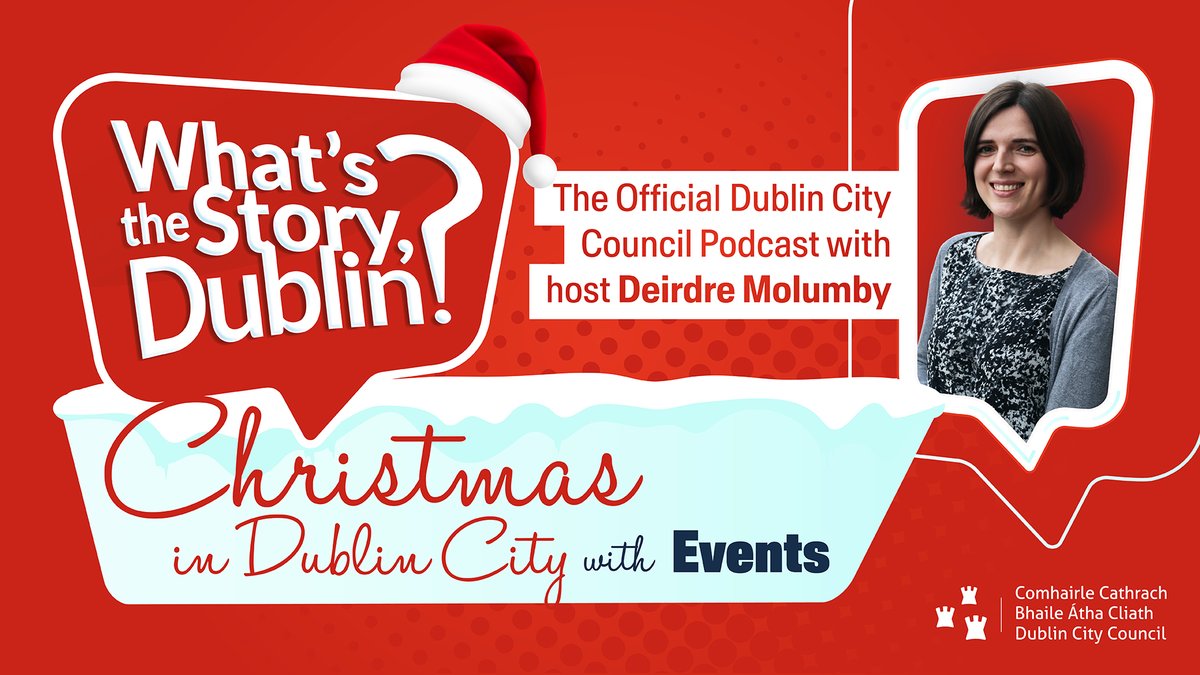 DubCityCouncil's tweet photo. What is there to see and do in Dublin city this Christmas?
Go behind-the-scenes of Dublin City Council Dublin Winter Lights, TwinkleTown in partnership with Dublin City Council, the Santo Panto, and the Dublin City Council TwinkleTrail in this special, festive episode of What’s the Story, Dublin? The Official Dublin City Council Podcast.
Listen and subscribe on Spotify, Apple, Youtube and other podcast platforms.
https://t.co/GzKL4XatNF 
https://t.co/0cVsvuPszv