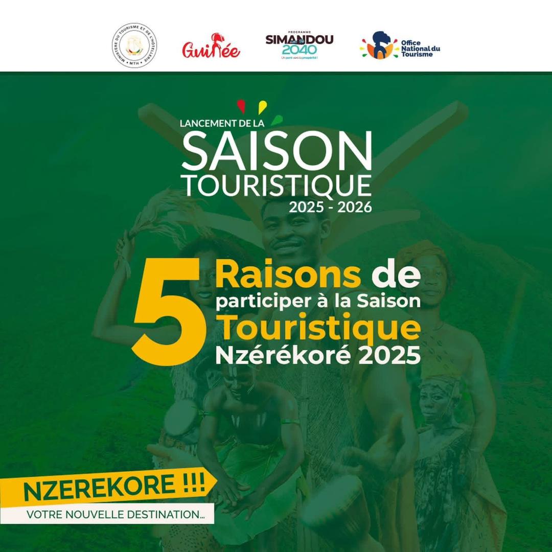 webzaly's tweet photo. 𝟓 𝐑𝐚𝐢𝐬𝐨𝐧𝐬 𝐝𝐞 𝐩𝐚𝐫𝐭𝐢𝐜𝐢𝐩𝐞𝐫 𝐚𝐮 Lancement Saison Touristique Guinée a Nzérékoré 

Office National du Tourisme de Guinée https://t.co/nqWbdzYcCC