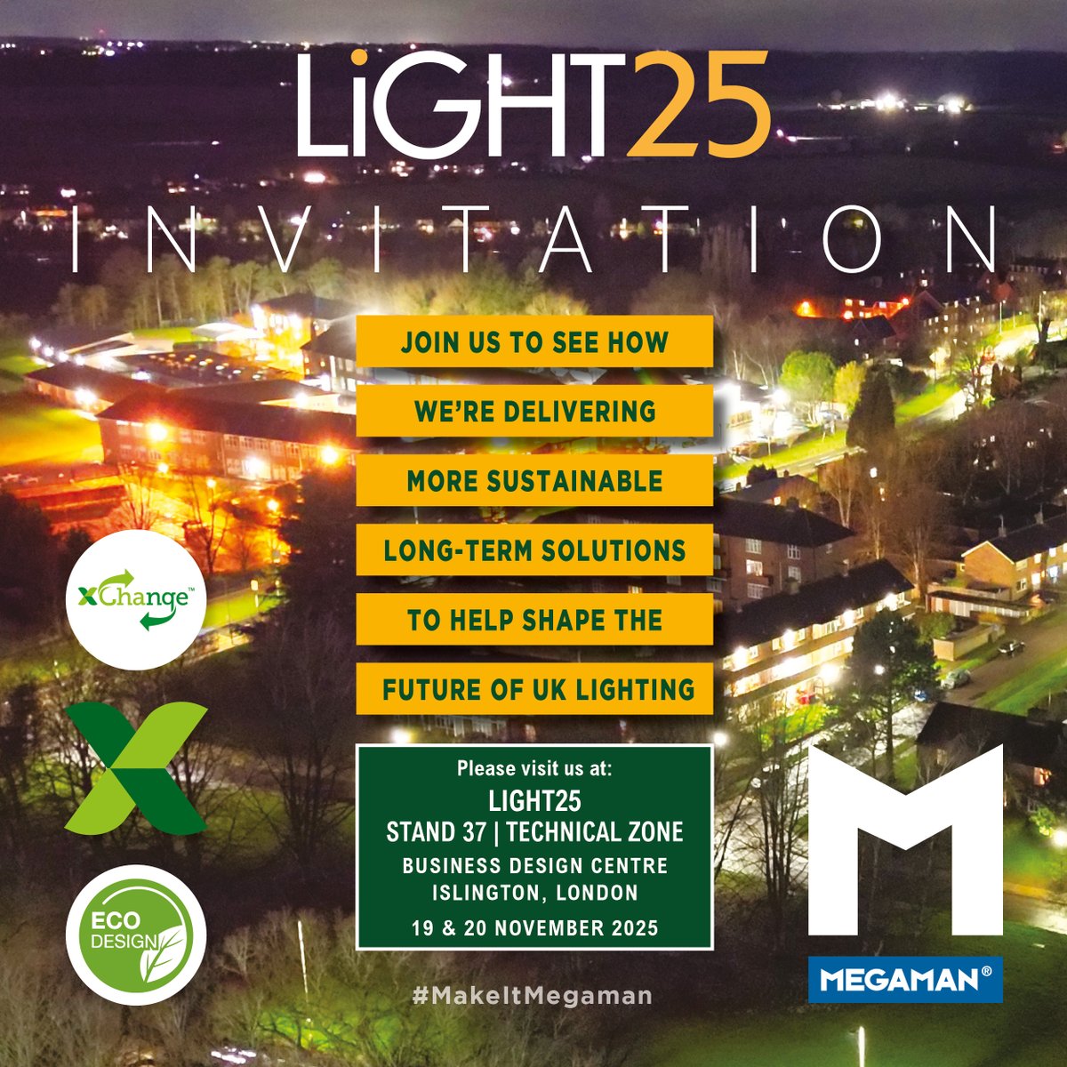 MegamanUKLtd's tweet image. Are you looking for more #sustainable and practical solutions to your everyday lighting needs? Then come and join us at #LIGHT25 to discover our innovative, patented #ecodesign, new XChange® range of modular and more sustainable #LEDlighting solutions. lightexpo.london/?gad_source=1&amp;amp;…