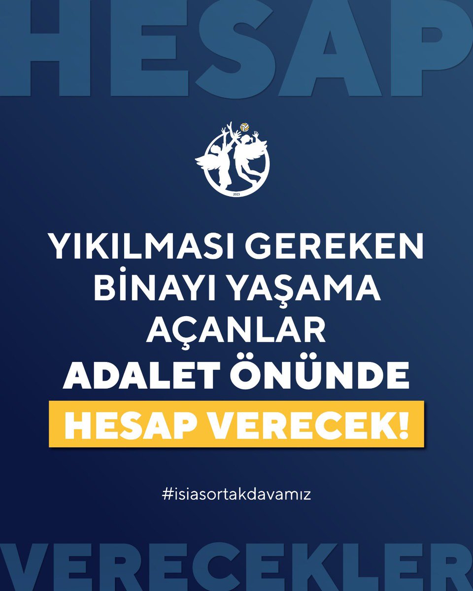 Biz unutmadık, unutturmayacağız.
Yıkılması gereken bir binayı çocuklarımıza yaşam alanı yapanlar, adalet önünde hesap vermek zorundadır.

Mücadelemiz bitmedi, bitmeyecek.
Bu dava hepimizin davası; adalet yerini bulana kadar sesimizi yükseltmeye devam edeceğiz. #isiasordakdavamız