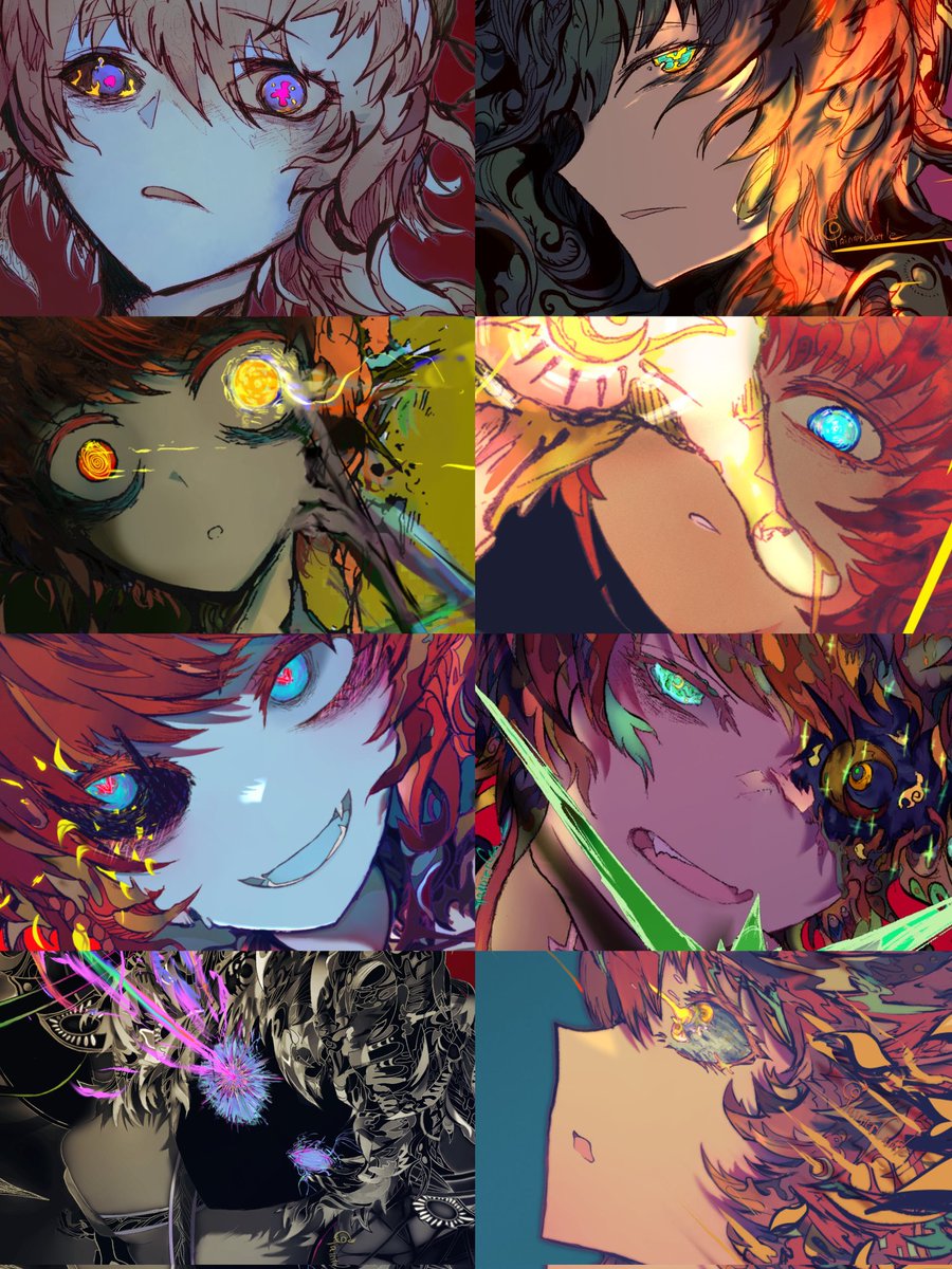 ゴッホちゃん5周年なのでこれまで描いたお顔の振り返りです！

あまりにもお目々が自由すぎる!!!!!!