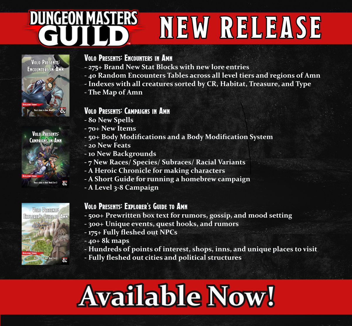 Today finally marks the release date of my 3-book Guide to Amn in the #ForgottenRealms! Check it out on DM's Guild! #dungeonsanddragons #ttrpg 

dmsguild.com/en/product/545…

<a href="/roll20app/">Roll20</a>
