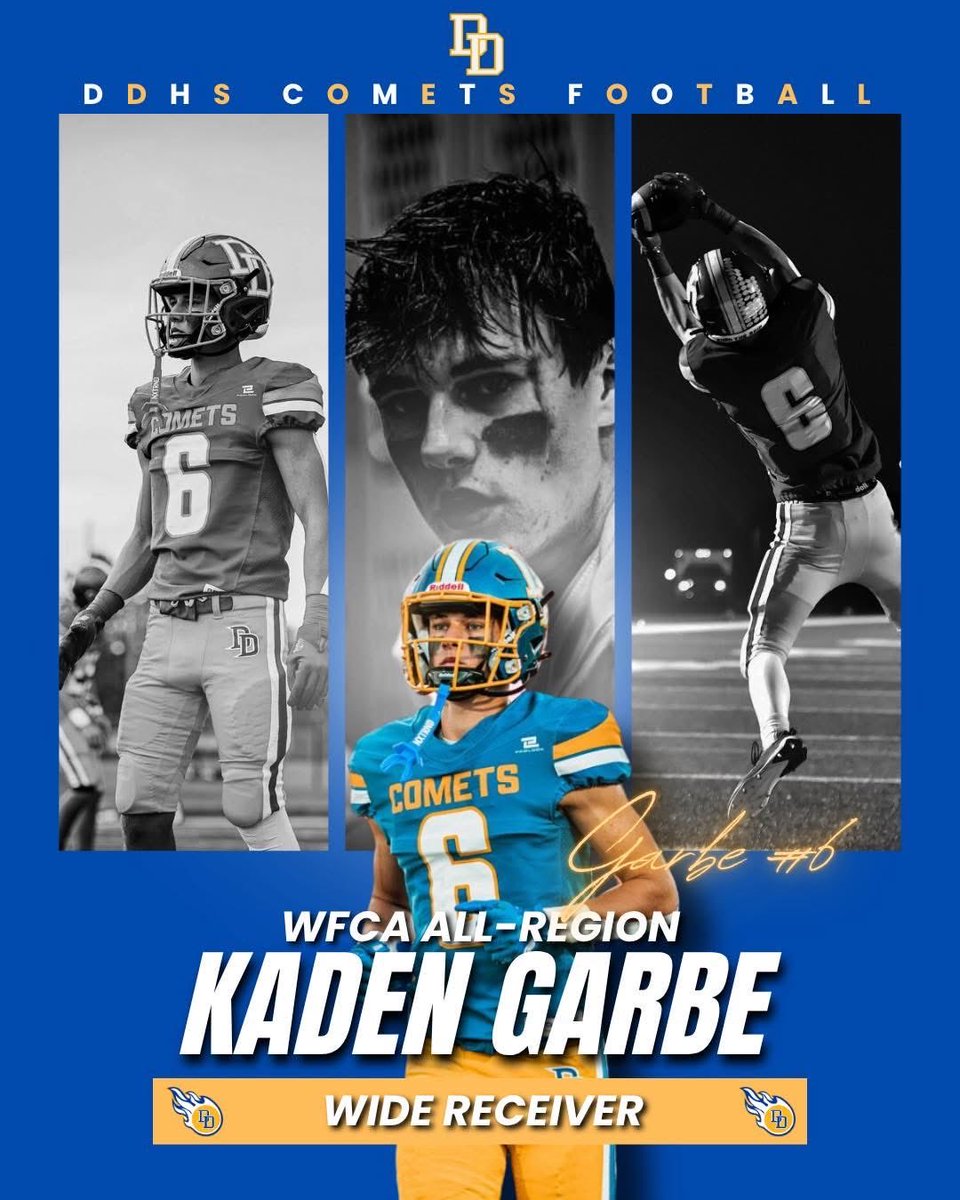 Blessed to be named all region WR!
<a href="/cometfootballDD/">DDHS Comets Football</a>
