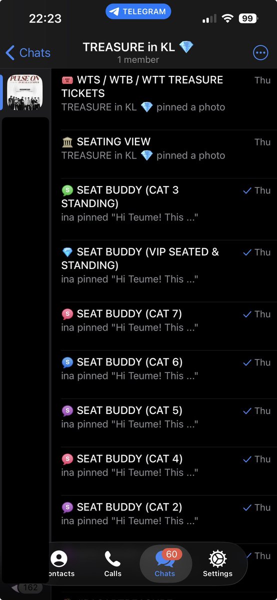 708dump's tweet photo. wehh i sumpah ada buat group telegram untuk #TREASUREinKL , inspired dengan fanbase day6 in kl! convenient sangat. dah siap template for each topic dah. i email fanbase last week sebab nak minta permission buat group ni and nak invite collab but no reply yet. cannot DM fanbase 🥺 https://t.co/KiCzFjn3QM