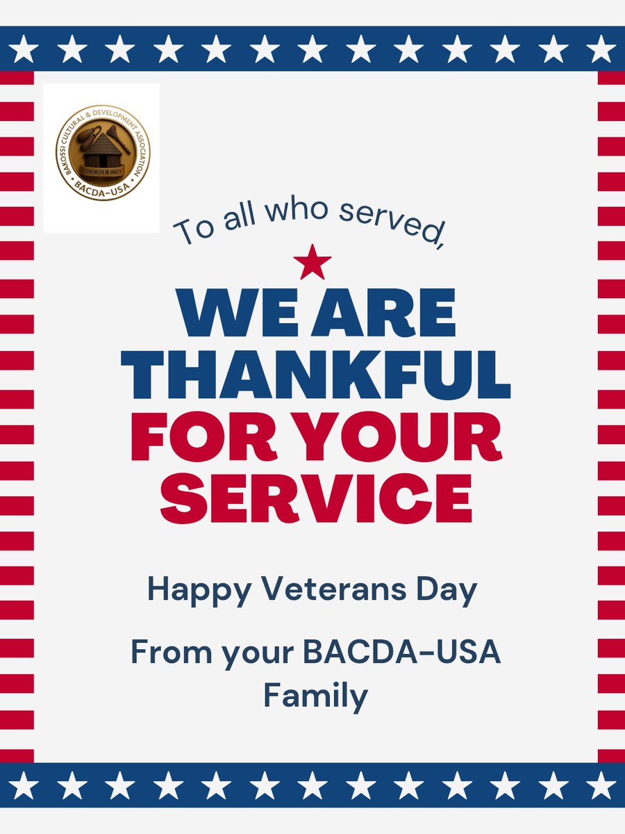 BACDA_USA's tweet photo. To all our Bakossi sons and daughters serving and who served. We say Thank you. https://t.co/KC2N2HGa4Y