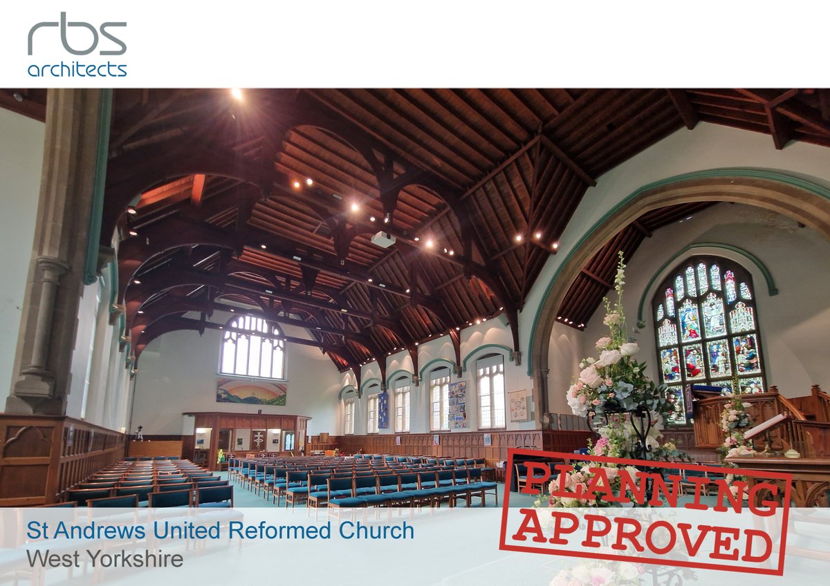 Rance Booth Smith Architects are pleased to announce planning approval for work to commence on St Andrews United Reformed Church.  

#WhitakerandLeach #Restoration #Architecture