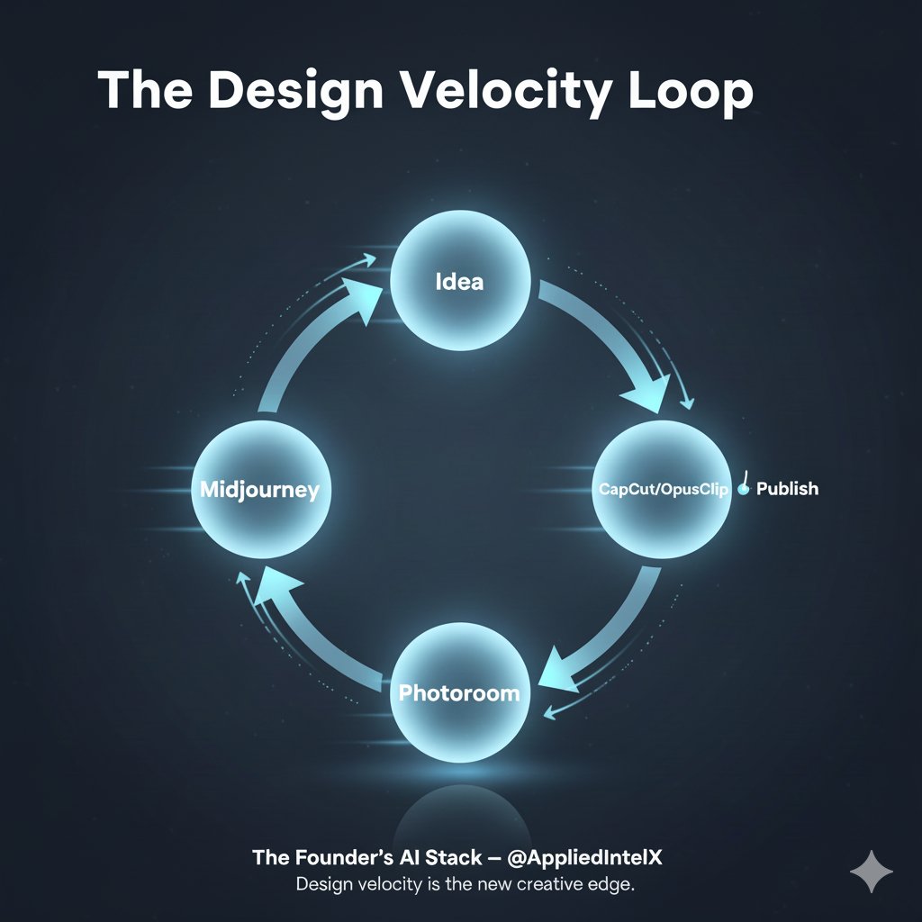 AppliedIntelX's tweet image. Startups love adding designers.
Few invest in speed.

The sharpest founders treat design like code - iterative, automated, shipped daily.

Midjourney turns ideas into visuals before coffee cools.

Photoroom erases background drag.
CapCut + OpusClip turn long-form into shareable…