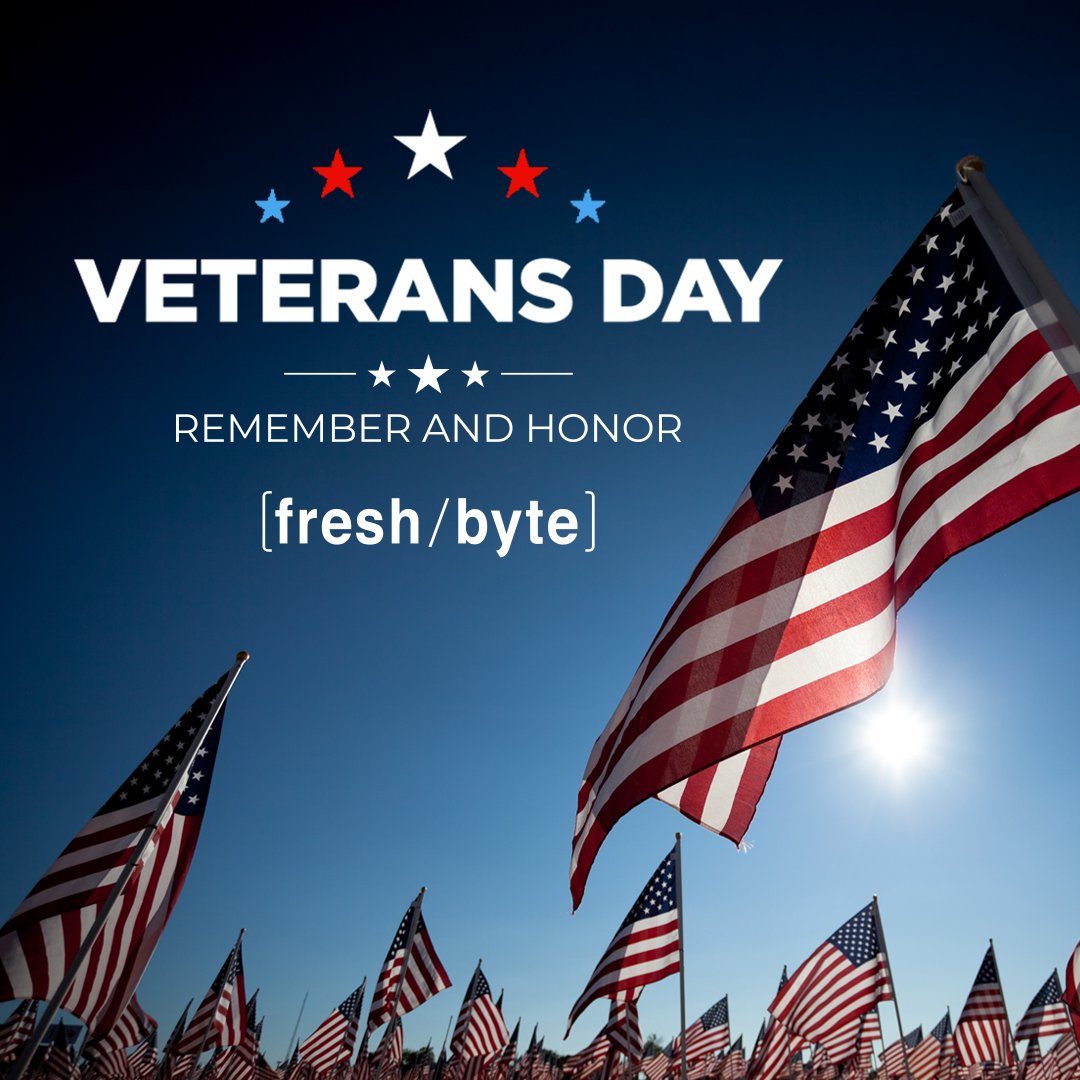 freshbytesoft's tweet image. Today, we pause to remember and honor the brave men and women who have served our country. 🇺🇸 #FreshByte #FreshByteSoftware #VeteransDay