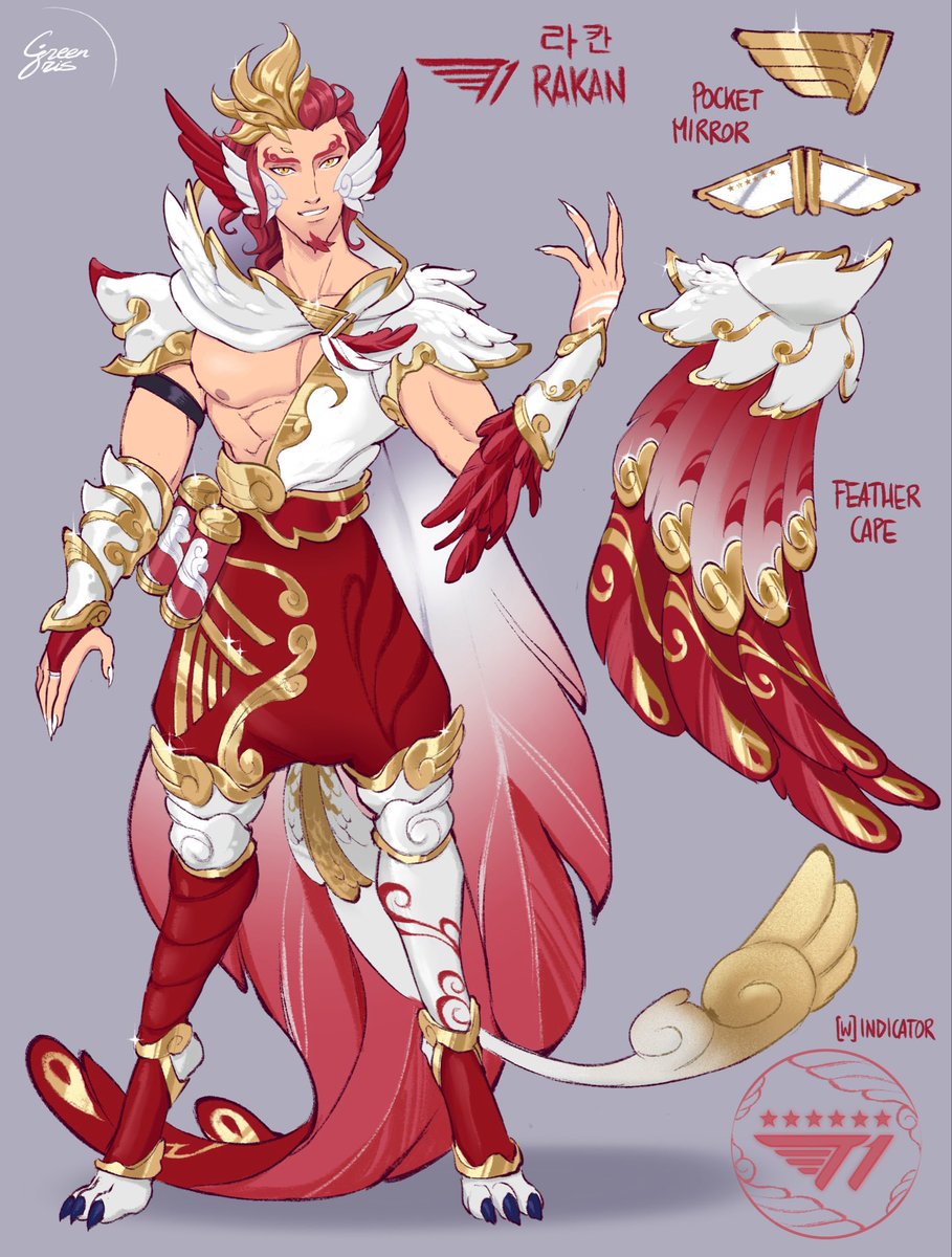 greeniris_'s tweet image. And finally in honor Keria I made #T1 #Rakan as well ✨ 

Hope you all like it ~