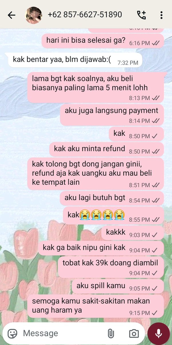 sebenernya malas bgt spill gini tapi yaudah biar yang lain ga kena. si dajjal ini scam robux 300r terus ngilang, hati2 si anak haram ini makan duit haram juga.
usn x <a href="/bzavaria/">aallyyn, mt after dm</a> wa +62 857-6627-51890 qris a.n keeholovers kota semarang
#zonauang #zonaba #zonaBU