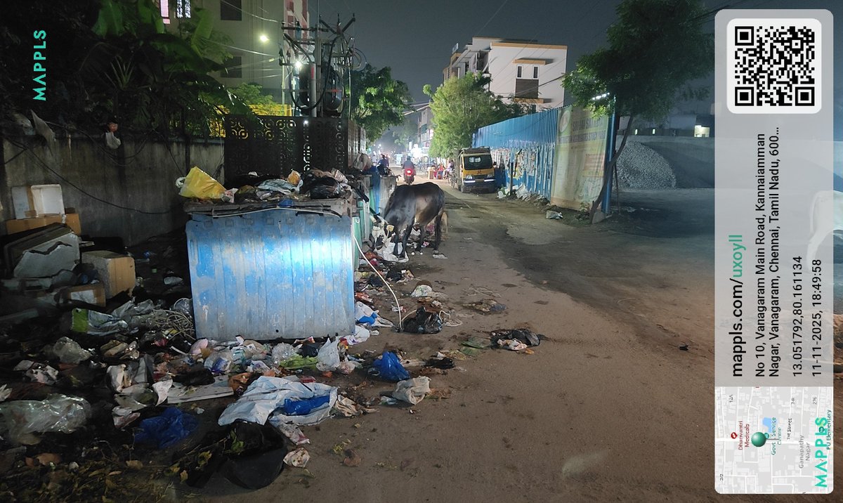 sanjeeb88's tweet photo. @chennaicorp dustbin basket are keeping almost near to middle of road while back side there was space for keeping the dustbin box. Kindly look into it. https://t.co/TWrYdF8h0D