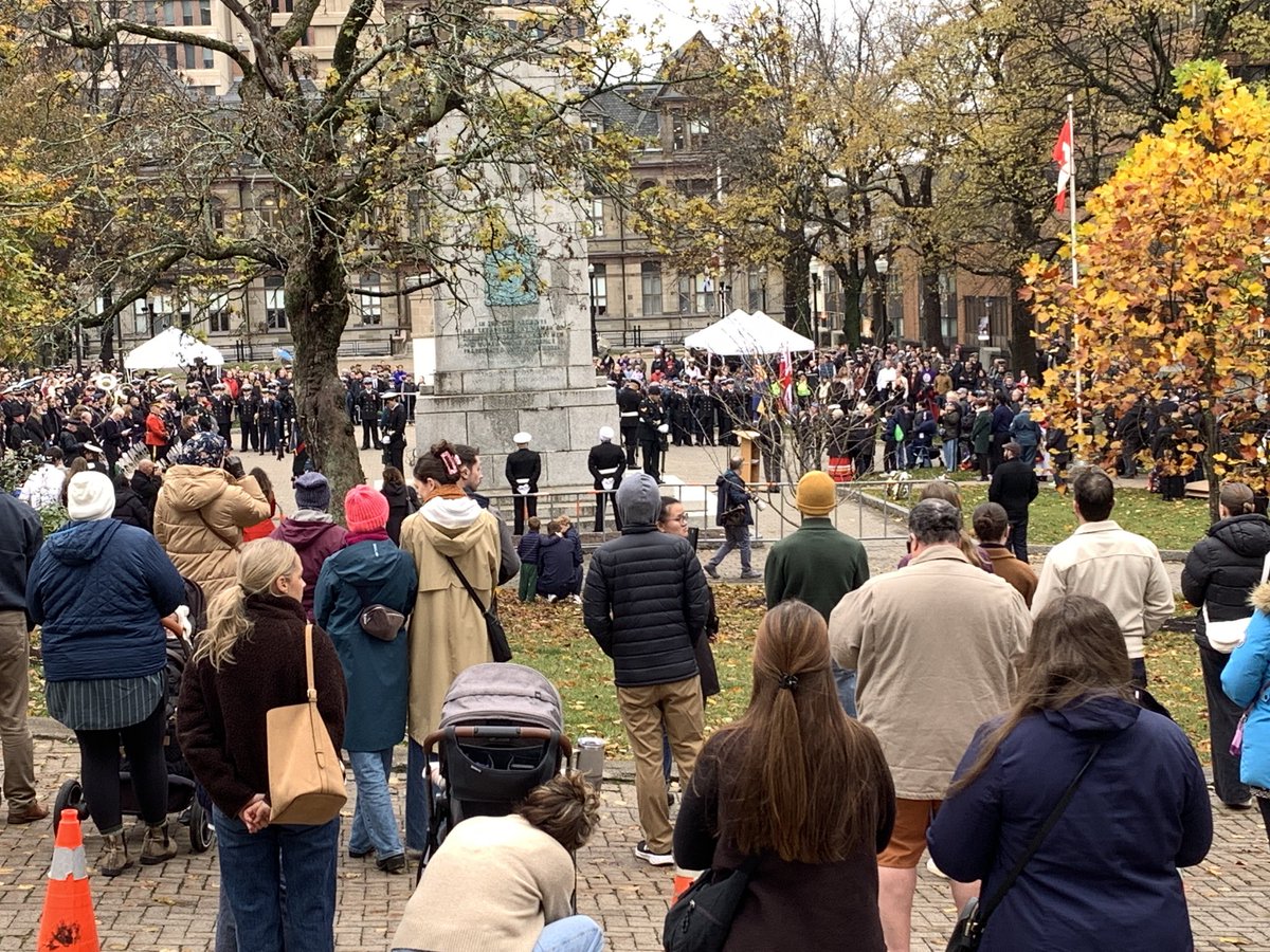 PatheticPutter's tweet image. Attending the Remembrance Day service in downtown Halifax and I am saddened by the state of the people in uniform at this most reverent event. Shaggy hair, grey shoes and boots, uniforms ill fitting and wrinkled. Our once proud military has become a laughing stock.