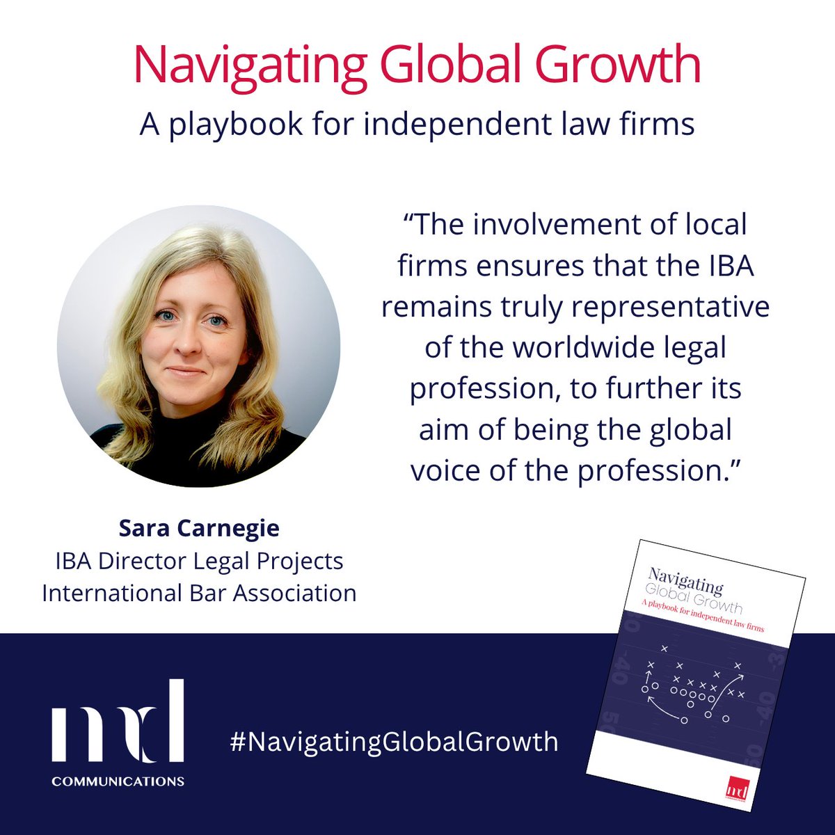 mdcomms's tweet image. &quot;The involvement of local firms ensures that the IBA remains truly representative of the worldwide legal profession, to further its aim of being the global voice of the profession.&quot;

Thank you @IBAnews Director Legal Projects @SaraCarnegie1 for contributing to our new report,…