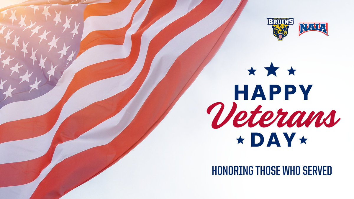 Join us in honoring the bravery and sacrifices of our veterans. Happy Veterans Day from Carolina University Athletics! 🇺🇸 #VeteransDay
