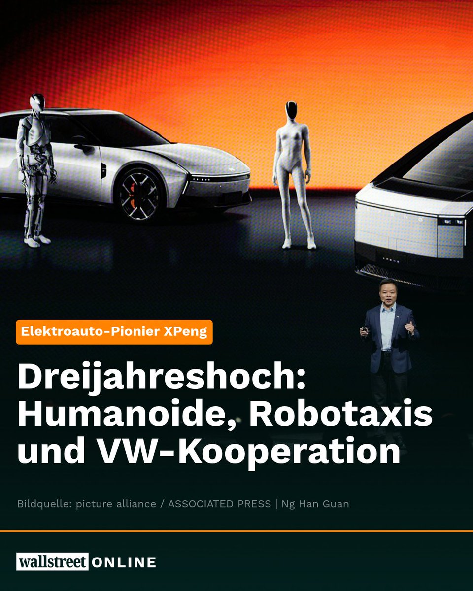wotwitt's tweet image. 🚀 Xpeng explodiert – Chinas Tesla geht auf Roboter!
wallstreet-online.de/nachricht/2014…

18 % Plus an nur einem Tag! Humanoide Roboter 🤖 + Robotaxis = Mega-Hype.
Neue Partnerschaft mit VW öffnet den Massenmarkt. Ist das nur der Anfang? 🔥
#Xpeng #ChinaTech #RobotRevolution #EAuto…