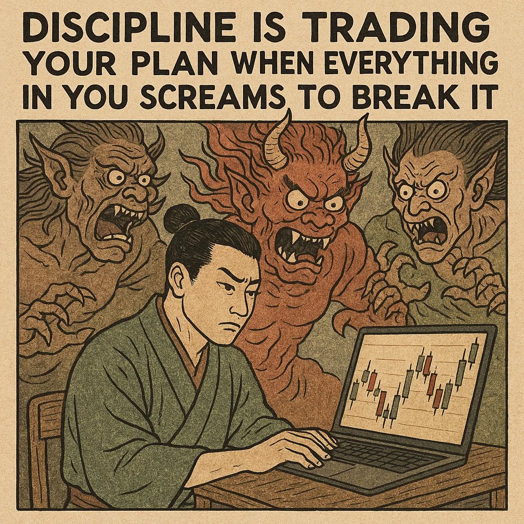 Discipline is trading your plan when everything in you screams to break it.