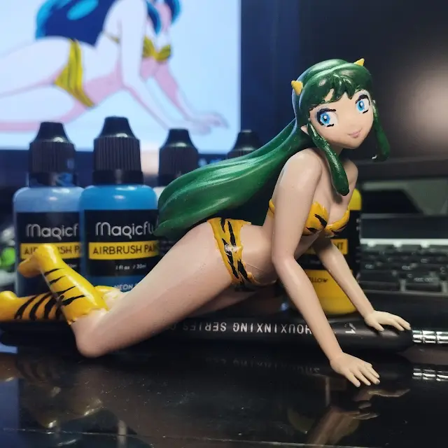 kitsuneblog's tweet image. Tube que repintar los ojos y el bikini. Pero así se ve el modelo de #Lum disponible este mes para los miembros del canal y patreon. Definitivamente aún me falta mucho que mejorar