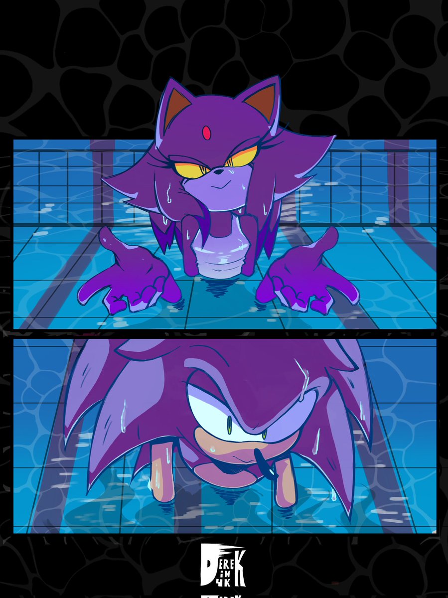 That chainsaw man redraw with Sonic and Blaze