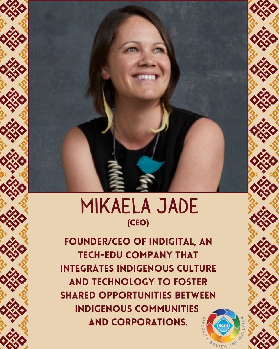 TheOfficialACM's tweet image. Meet Mikaela Jade, a Cabrogal woman of the Dhraug-speaking nation of Australia. Jade is the founder and current CEO of Indigital, an tech-edu company that integrates Indigenous knowledge, environmentalism, and technology to foster a trusted and positive connection between…