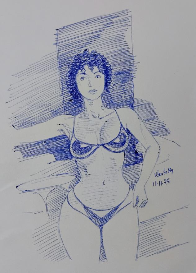 #drawing #sketches #curlyhead #swimwear