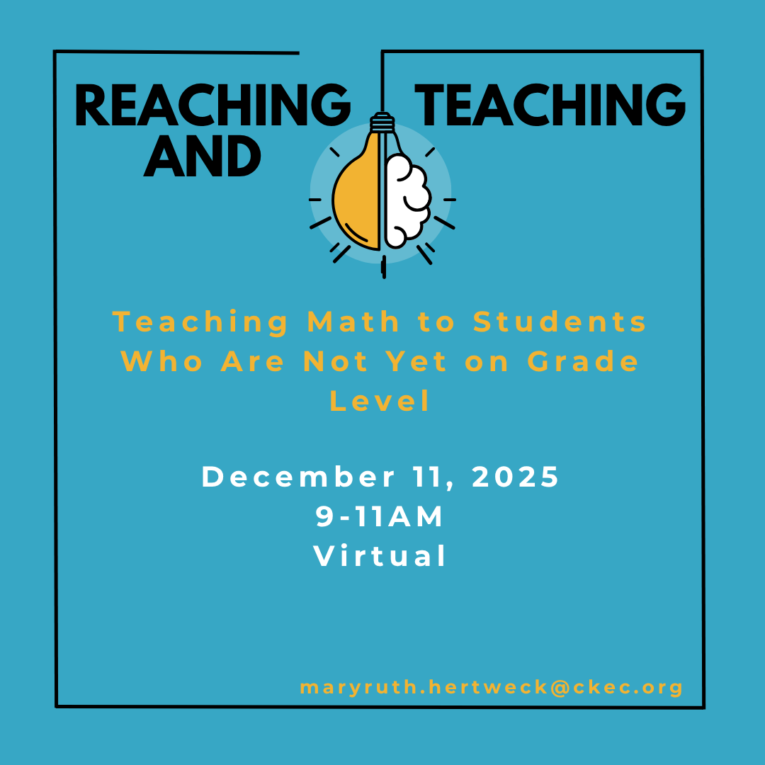 Discover powerful, research-backed strategies and classroom structures that spark understanding and accelerate growth in math, for students performing below grade level.
📍Register: ckec.org/professionalle…