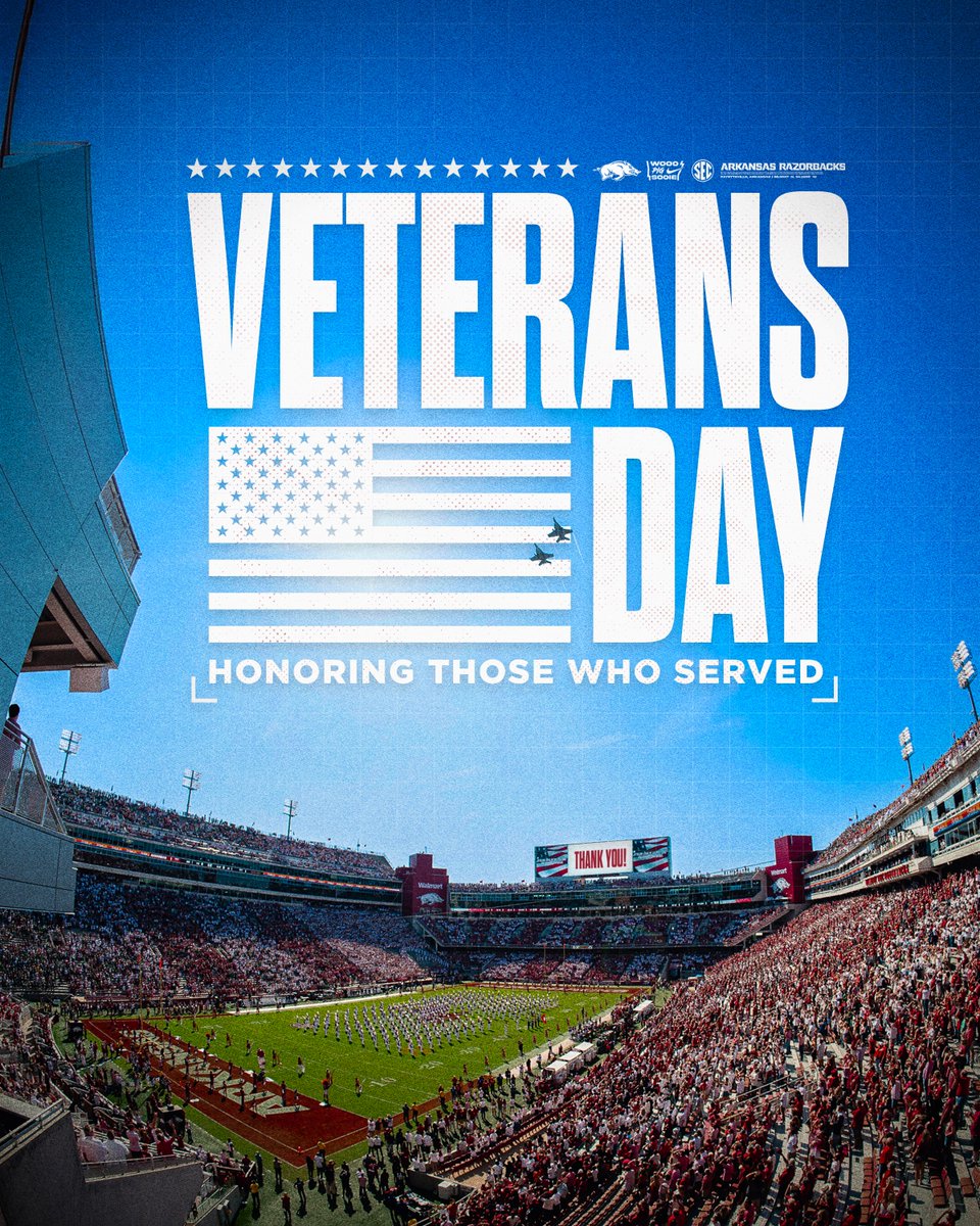 RazorbackFB's tweet image. Thank you to the brave souls who served 🇺🇸♥️
