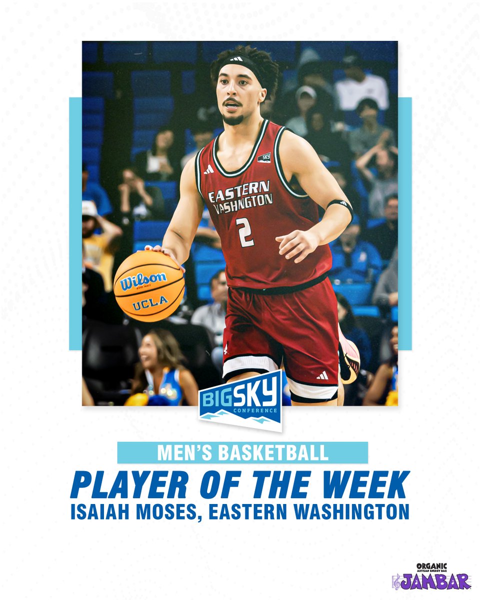 BigSkyConf's tweet image. After a strong week-long debut, Isaiah Moses is our Player of the Week 🦅

#ExperienceElevated