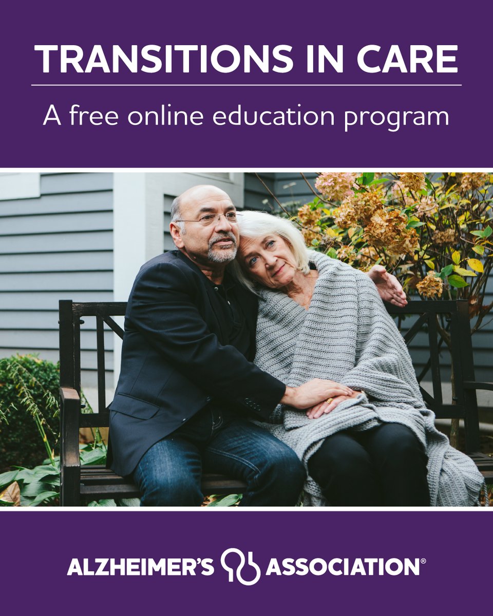 Our free online Transitions in Care program gives caregivers the knowledge and support needed to make an informed decision when a change in care environment is needed for an individual living with dementia. 💜 Learn more  alz.org/transitions. #NationalFamilyCaregiversMonth