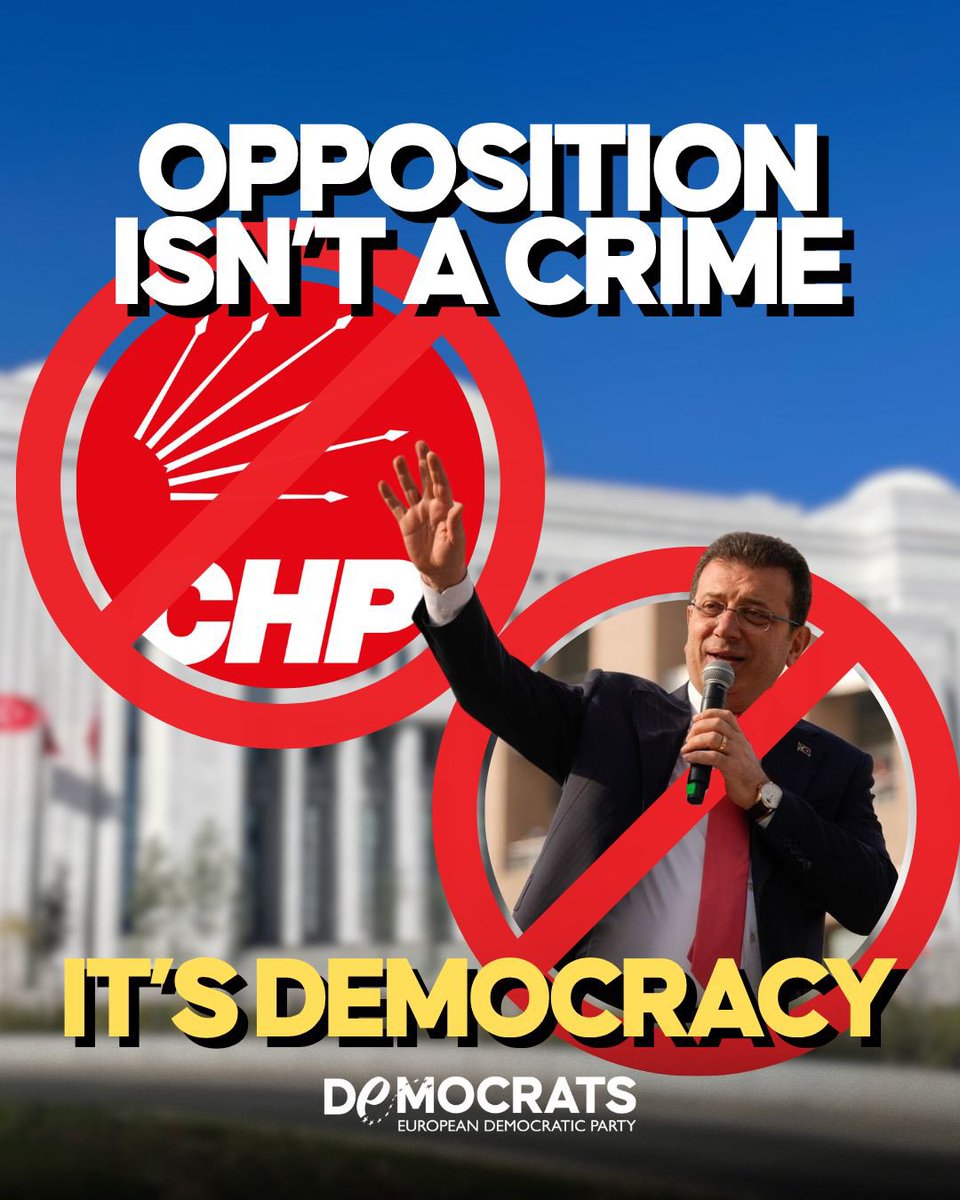 Proceedings have been initiated that could lead to the dissolution of the CHP, Turkey's main opposition party. This is not politics. This is a direct assault on democracy.
The charges? “Undermining the democratic order.” The reality? Silencing dissent, weaponising justice, and