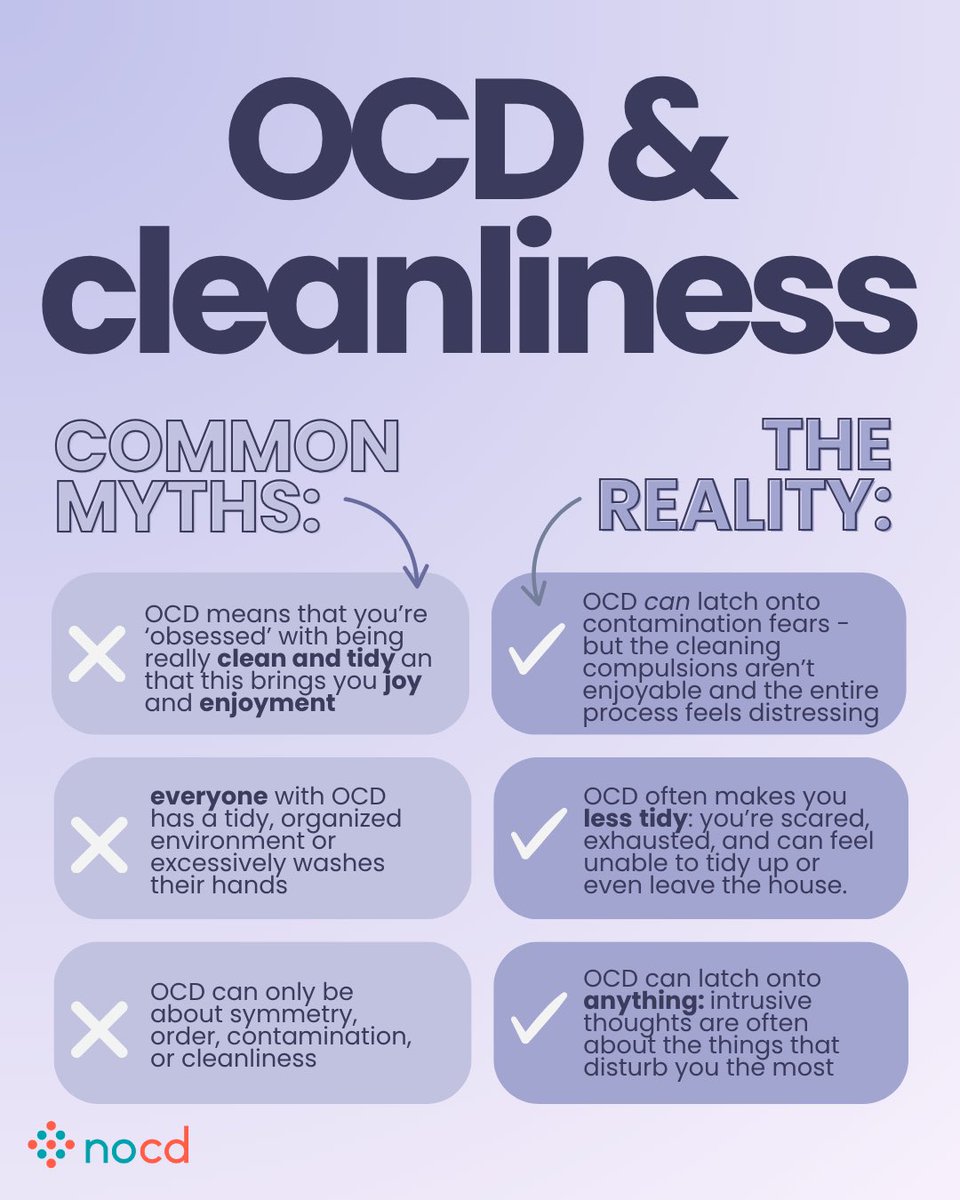 Have you ever heard someone say that they wish they had OCD so that they'd  be tidier or more organized? OCD isn't a personality quirk or liking things  neat. It's a disorder, image size:960x1200