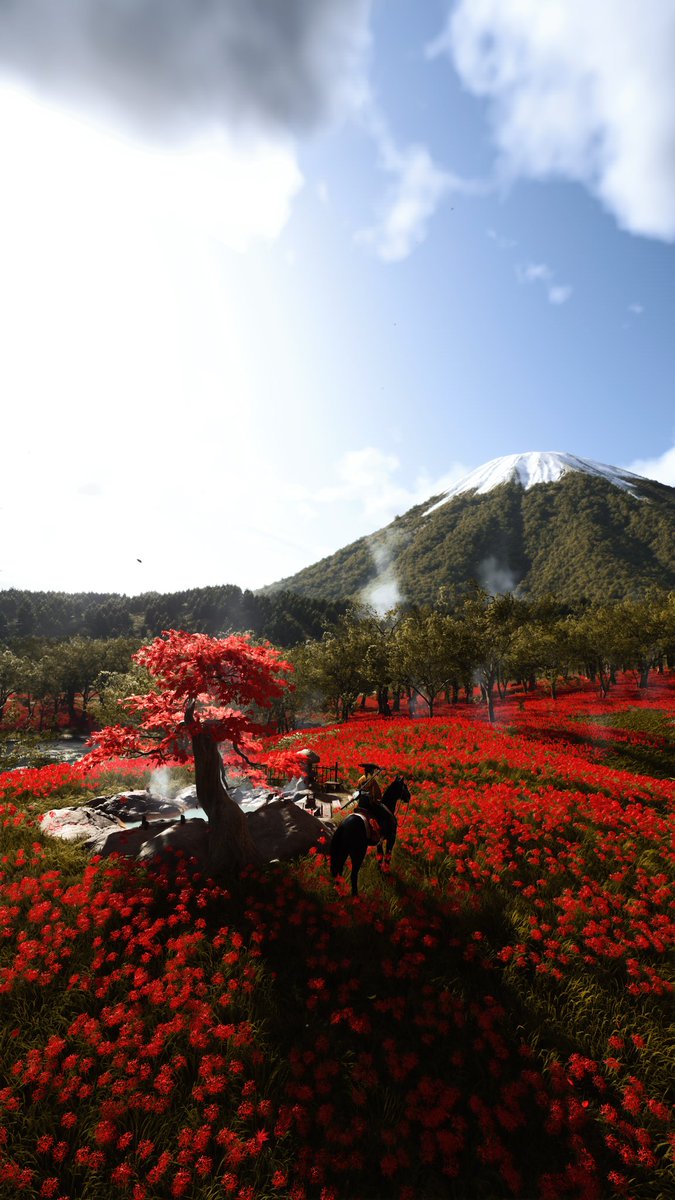 "La belleza de la tierra." ❤️🏔️

Ghost Of Yōtei - PS5 🎮📸
#GhostOfYōtei 
#VirtualPhotography 
<a href="/SuckerPunchProd/">Sucker Punch Productions</a>
